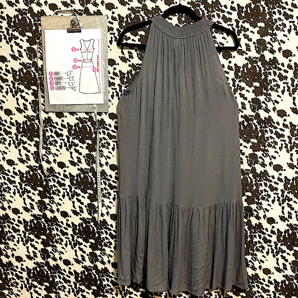 Halter Dress with crinkle material